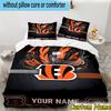3pcs Custom Name Cincinnati Browns Legacy Bedding Set Includes 1 Duvet Cover & 2 Pillowcases for All Seasons Dormitory Home Decor Christmas gifts