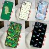 Dinosaur Pattern Case For iPhone 17 Air 14 13 12 11 15 16 Pro Max Mini 15 16 Plus 16e Funda Silicone Cover