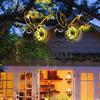 LED Metal Insects Light Ornament Hanging Flying Animals Lamp Painted Iron Art Crafts Light Yard Balcony Porch Garden Decoration