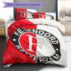 Biancheria da letto con motivo Feyenoord Decorazione per la casa Regalo di compleanno ( 1 copripiumino + 2 federe, senza imbottitura),merchandising per fan.