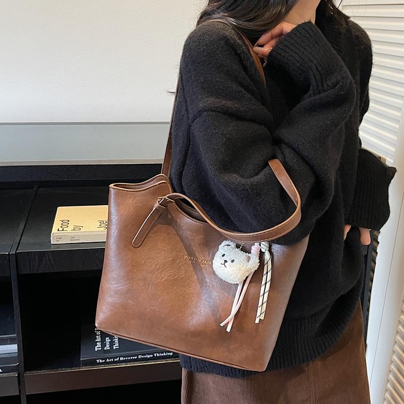 PU Tragetasche Damen Große Kapazität Schultertasche Unterarmtasche