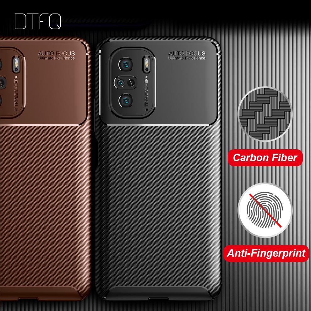 For POCO F3 Case Soft Carbon Fiber Case for Xiaomi POCO X3 NFC Funda Silicone Case for POCO X3 Pro Shockproof Case for POCO F3