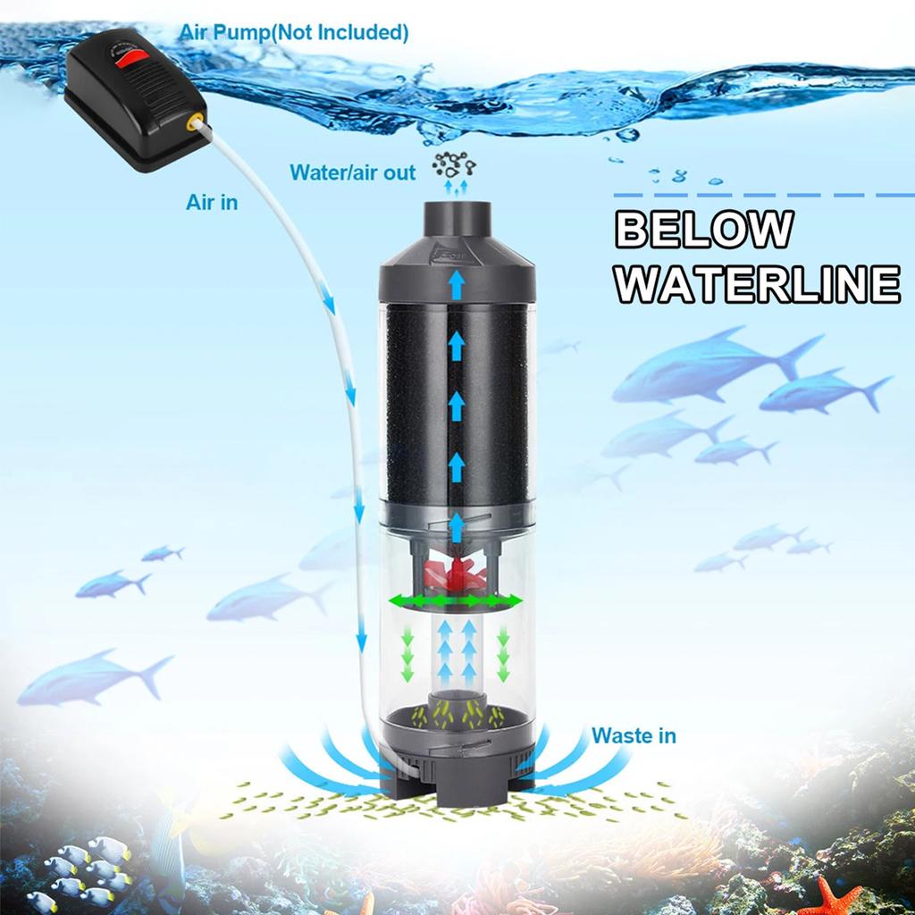 Aquarium Fish Feces Collector Fish Poop Separator Filter Fish Manure Suction Separator Fish Tanks Automatic Cleaning Filter