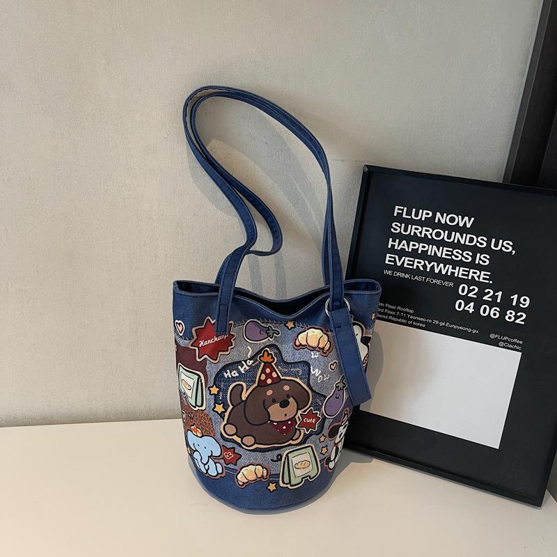 Bucket Bag Women's Cartoon Shoulder Crossbody Bag
