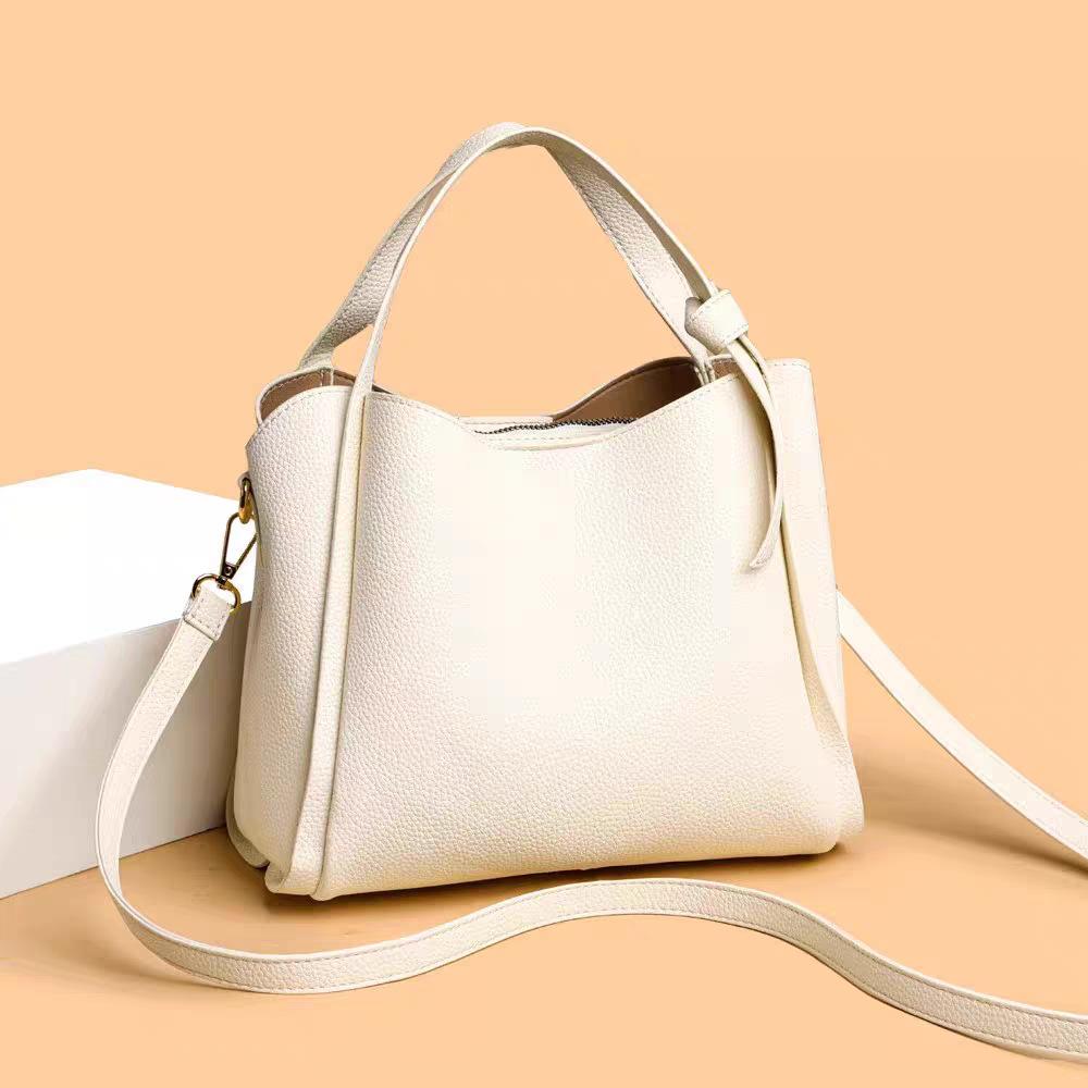 Bucket Bag, Women's Spring and Summer New Style, Textured Large Capacity Hand-held Shoulder Crossbody Bag, Atmospheric Commuting Bag