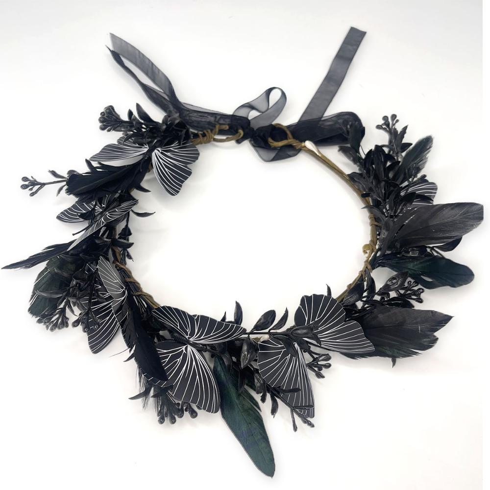Forest Sunflower Wreath Fairy Hair Accessories Vintage Garland Headpiece  for Halloween Cosplay