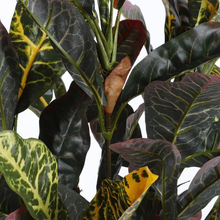 Plante Artificielle - Mica Decorations - Croton - H73 Cm - Ø40 Cm - Vert Bariolé