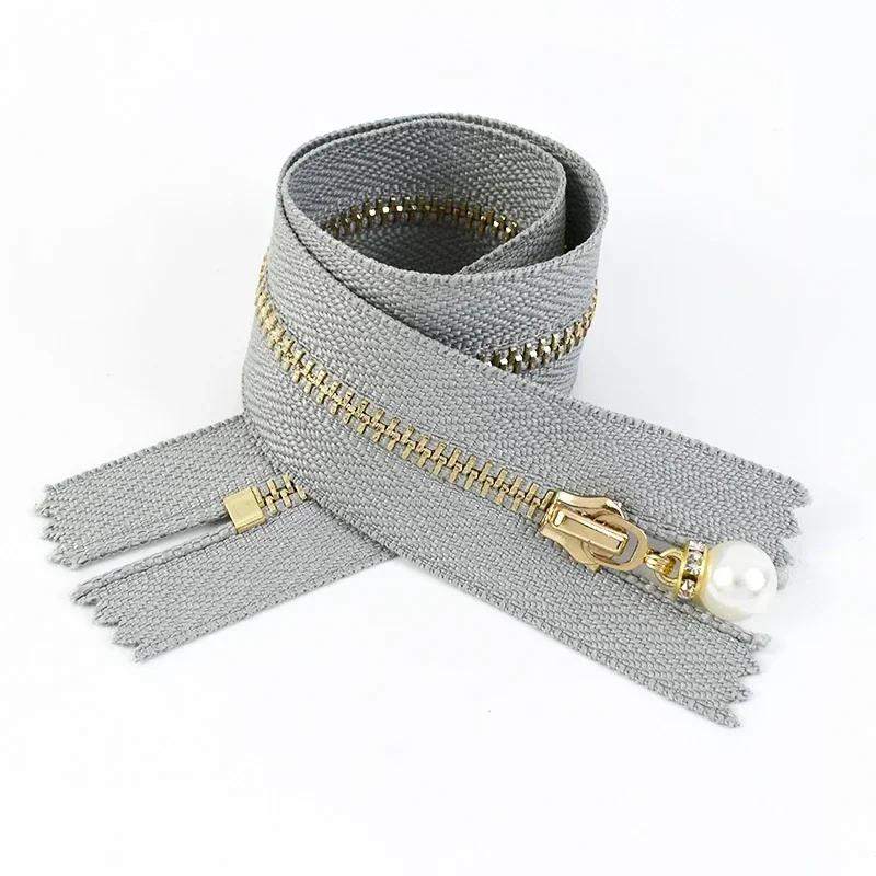 5 Piezas Cremalleras Metálicas Meetee #3 15/18/20/25/30cm Cierre de Cremallera de Extremo Cerrado para Coser Chaqueta Abrigo Decoración Reparación de Cremalleras Accesorios DIY