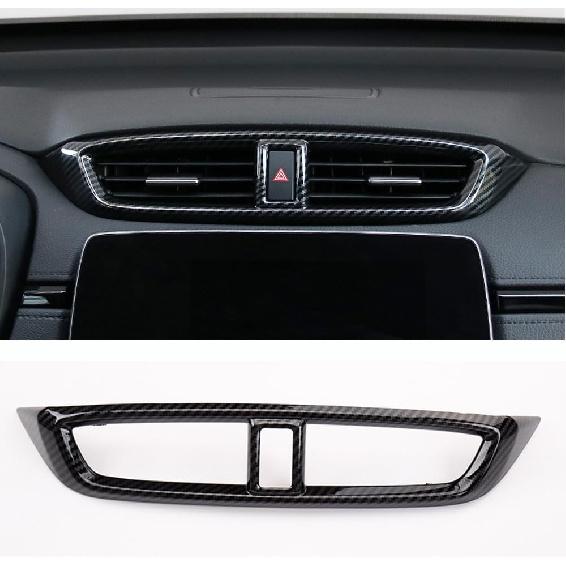 Car Accessories Fit For Honda CR-V CRV 2017 2018 2019 2020 2021 2022 Interior Center Console Middle AC Air Outlet Vent Trim (Matte Silver) ABS 1 PC