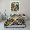 "Vibrant Cityscape Adventure" Bedding Sets Duvet Covers Pillowcases(1* Duvet Cover 2* Pillowcases Without Duvet Insert)