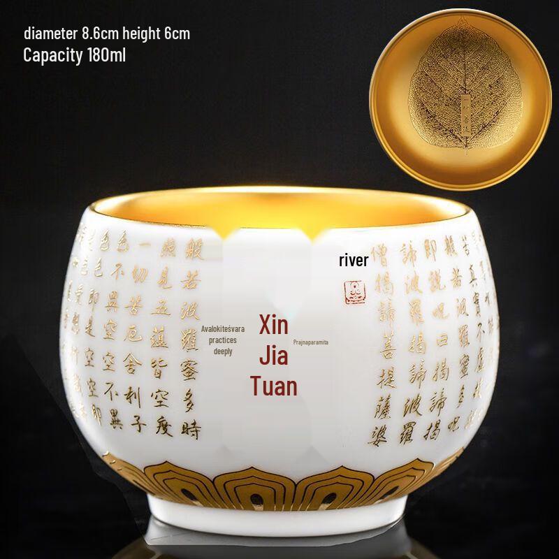 Chaxun Heart Sutra Gilded Master Teacup