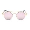 Metal Round Steampunk Rimless Sunglasses