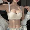 Women's Thin Anti-Sagging Bra - 2025 Fashion Half Cup with Letter Shoulder Straps