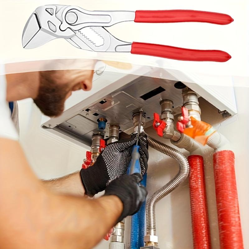 7/10/12-Inch Adjustable Groove Joint Pliers,Ratchet Locking Mechanism, Heavy-Duty Metal Plumbing Tool for Tightening and Loosening Fittings