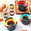 Stainless Steel 3-in-1 Manual Egg Slicer and Cutter Set, Multifunctional Kitchen Tool, Durable Plastic Handle,for Slicing Eggs, Fruits, and Vegetables