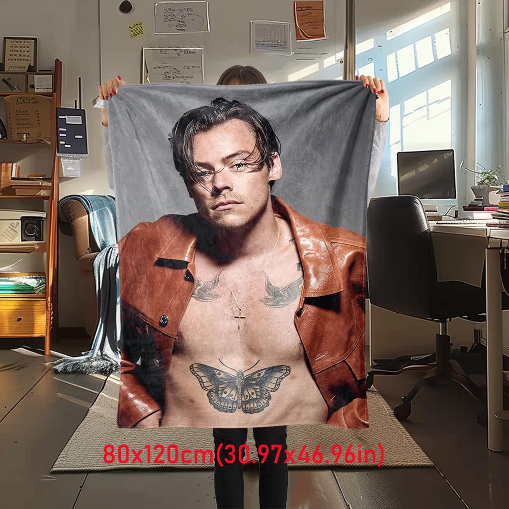 Harry Styles Blanket Soft Comfortable All Seasons Perfect Gift Sofa Office Nap Outdoor Travel