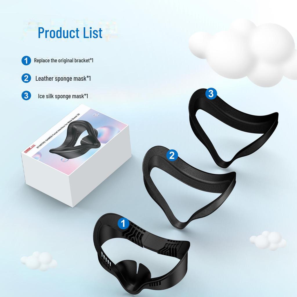 Meta Quest 3S Ersatz Belüftete Maske mit Kühlventilator für VR