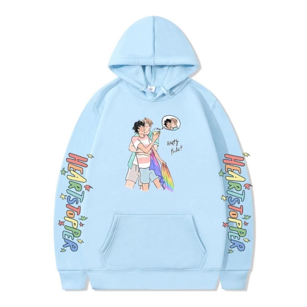 Mode Unisex Lässig Heartstopper Hoodies Sweatshirt Outdoor Sport Cosplay Nick und Charlie Pullover Hoodie Große Größen Cosplay Kostüm