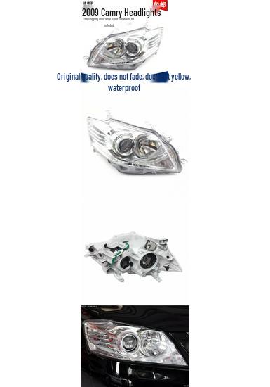 

09-11 Camry Headlight Half Assembly Housing with Xenon. Driver with xenon, without adaptive OEM quality
