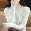 Autumn Winter Women Knitted Turtleneck Sweater Casual Loose Bottomed Knit Sweater