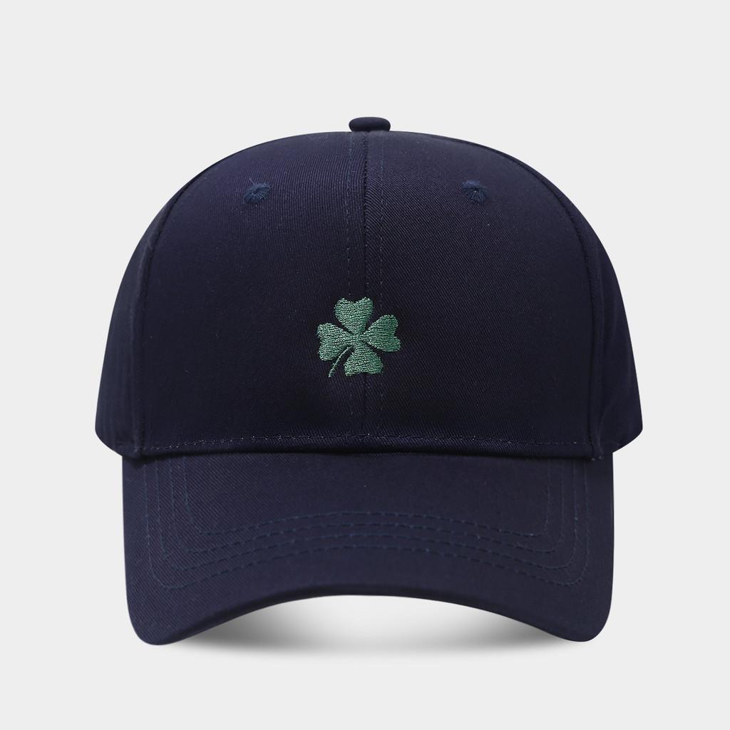 Lucky Four Leaf Clover Baseball Cap With Embroidered Flora For Spring Outdoor Activities