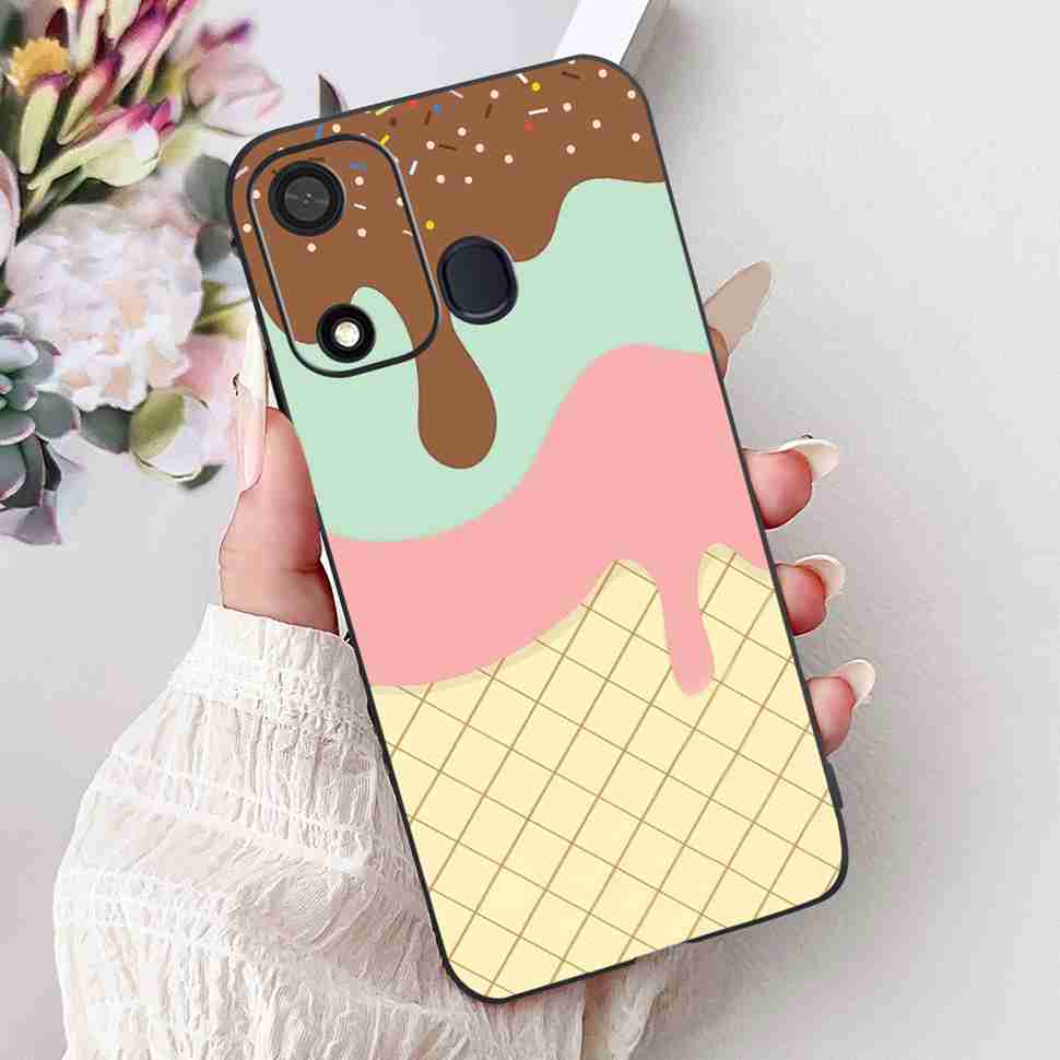 Fashion Butterfly For Itel A27 A27 Case Soft TPU Silicone Black Cover For Itel A27 ITEL P17 Luxury Flower Protective Casing Bags