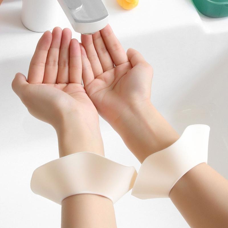 1pair Silicone Wristband Waterproofed Face Wash Wristbands Skincare Wrist Guards for Make up Shower