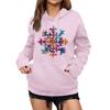 Women's Winter Christmas Printed Pullover Hooded Sweatshirt Fleece Long Sleeve Sweatshirt