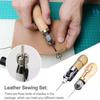 Hand Stitcher Set Leather Sewing Awl Thread Kit Leather Sewing Set Leathercraft Sewing Tool Kit