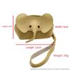 Fashion PU Elephant Bag Hasp Zipper Clutch Solid Color Bag Pendant with Loose Change Storage Vintage Coin Purse Home