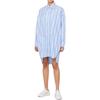 Calvin Klein Striped Lapel Single-Breasted Short Sleeve Dress Women dresses Blue 47AB009-VXS