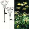 Solar Powered Fireworks Light Warm White 100LED Outdoor Garden Decoration Suitable for Garden Balcony Terrace Decoration Courtyard Path
