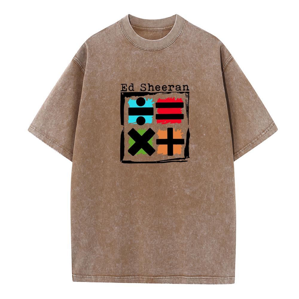 

Ed Sheeran World Tour Shirts Vintage Harajuku Summer Unisex Regular O-Neck Short Sleeve Casual Cotton T-Shirts Printing 3XL