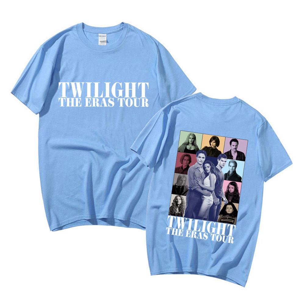Twilight The Eras Saga Tshirt Bella Jakob Edward 2023 New Graphic Tshirts Unisexs Women Vintage Cotton Cozy Short Sleeve T Shirt