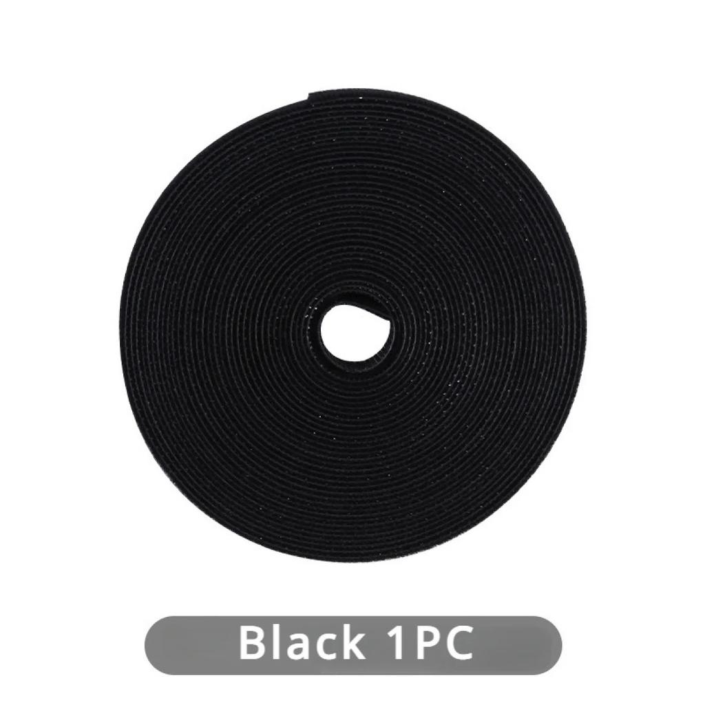 Organizador de cables con cierre de gancho y bucle de 5M, bridas para cables, enrollador de cables, Protector de gestión de Cables USB, bridas para cables de auriculares y ratones