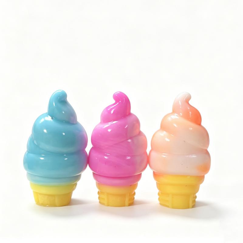 Needoh Nice Cream Cone Gradient Squish Squeeze Ball Anti Stress Relieve Portable Pocket Mood Sensory Fidget Vent Squishy Toy