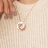 Family Necklace Personalized Gift Linked Circle Necklace Custom Children Name Rings Eternity Necklace Mother Gift