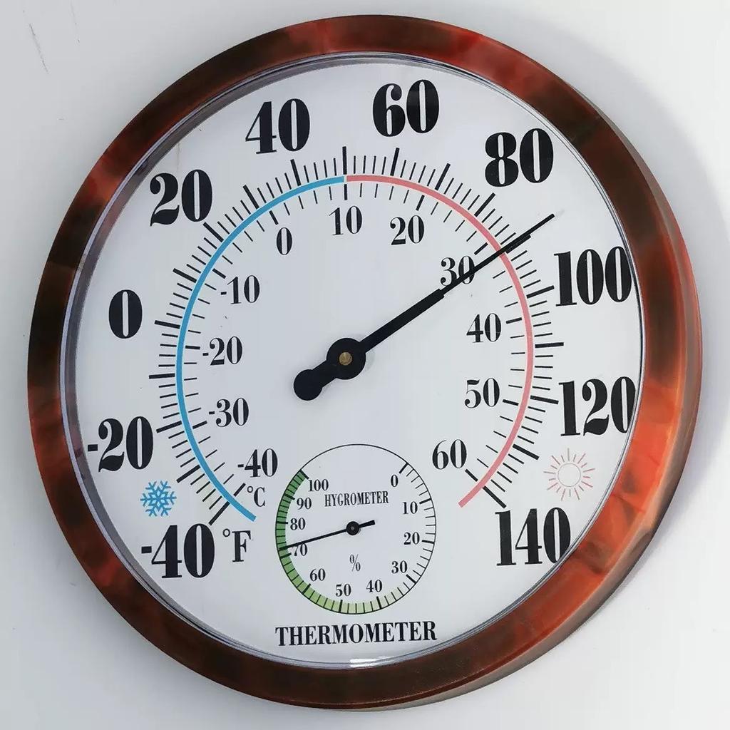 TH9250P-25CM Temperature and Humidity Meter Black Shell Euro Disk Color Red Needle