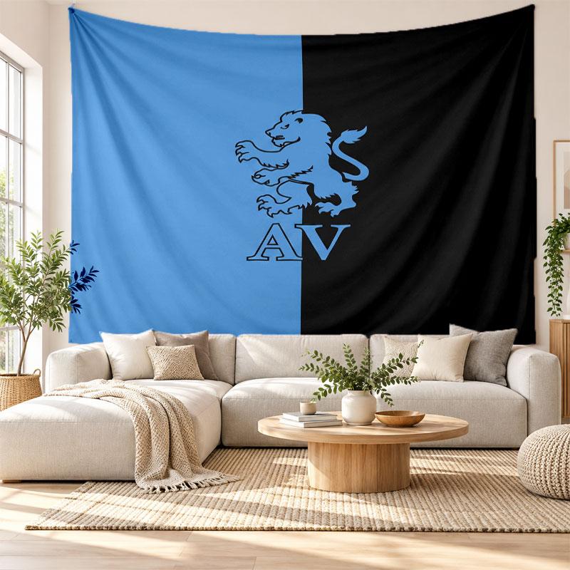Aston Villa Football Wall Tapestry, Soft Fabric Wall Hanging, Decorative Backdrop For Bedroom Home Wall Art