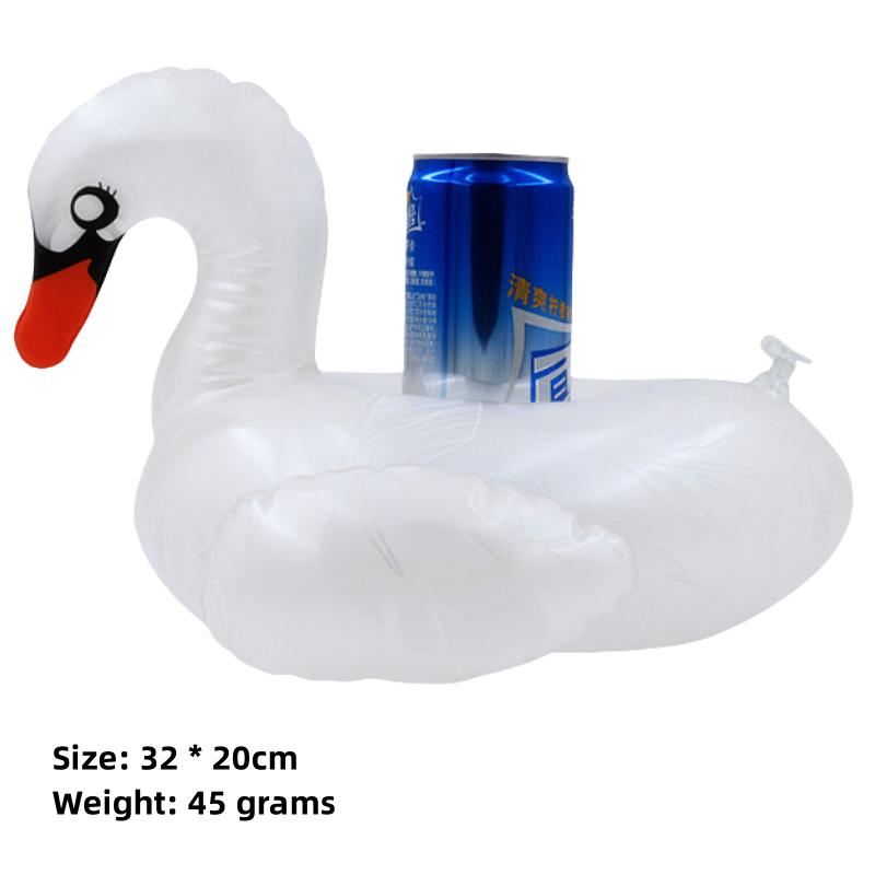 1Pcs Floating Cup Lnflatable Flamingo Beverage Cup Holder Swimming Pool Coaster Floating Device Pink Toy Beverage Holder