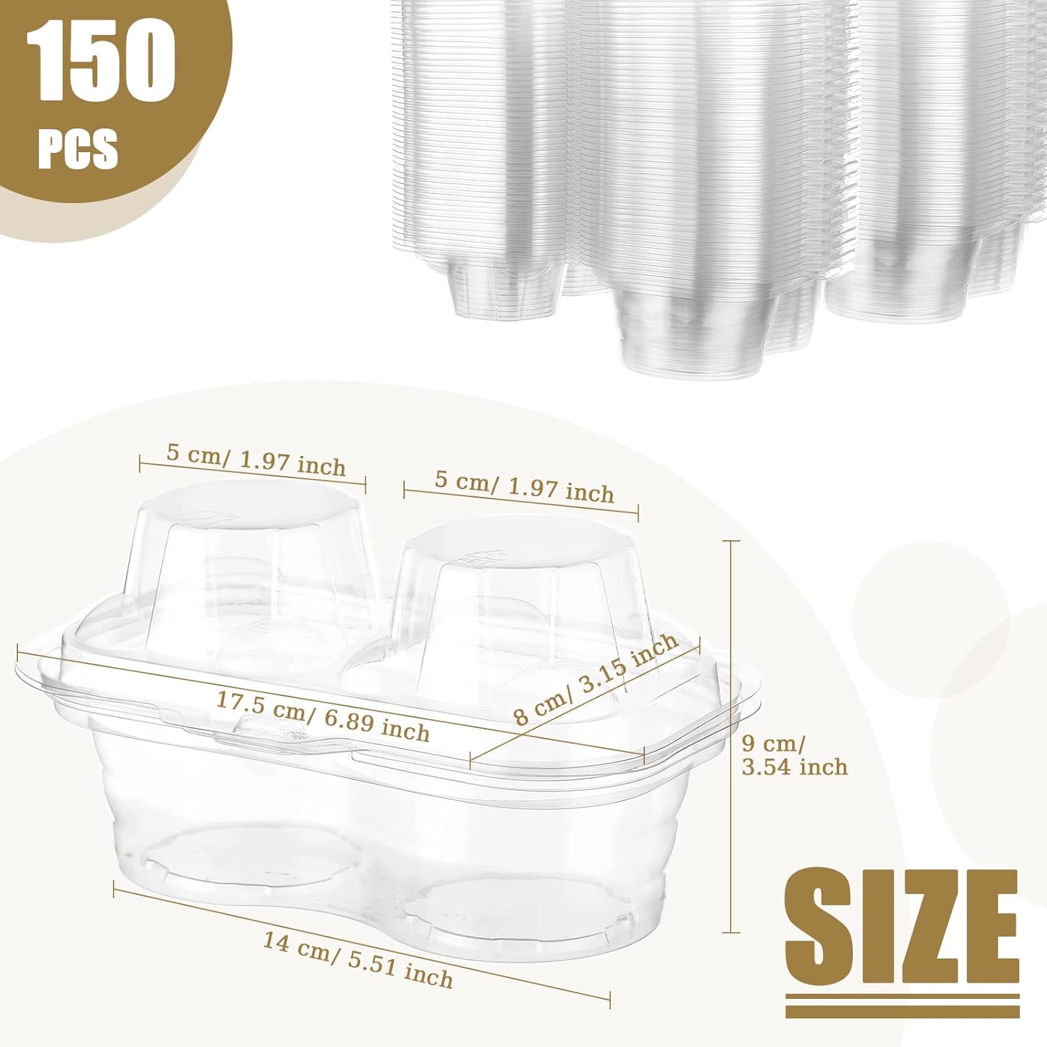 

Compartment Plastic Cupcake Containers Disposable Deep Cupcake Carrier Holder Box with Lids United States