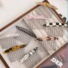 Exquisite Acetate Print Checkered Hair Comb Hairpin Vintage Side Hair Clip Hairgrip Fashion Hair Accessories For Women Headdress