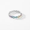 MODIAN 925 Sterling Silver Fine Jewelry Accessories Colorful Enamel Romantic Infinite Love Finger Rings For Women