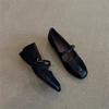 Shallow Mouth Genuine Leather Women's Shoes Flat Mary Jane Shoes Women Retro Simple Low Heel Shoes