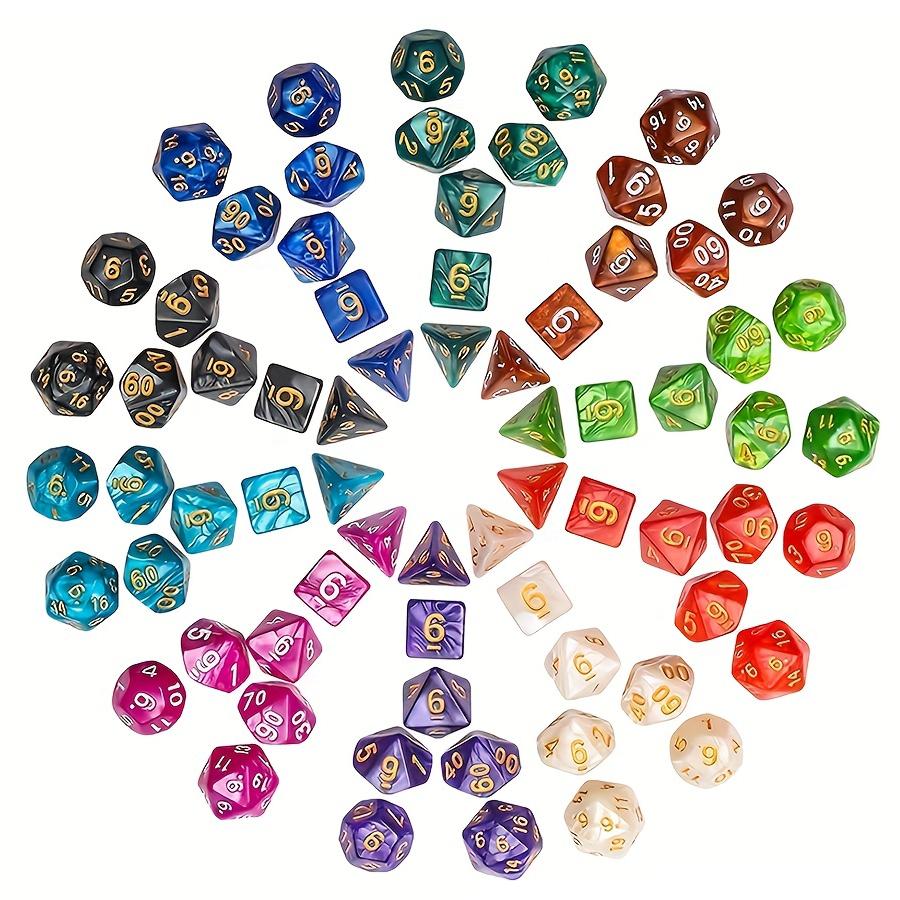 24/56pcs Polyhedral Dice with Black Bag Creating Atmosphere Tool for Game Room Backyard Friends Family Gathering XJM