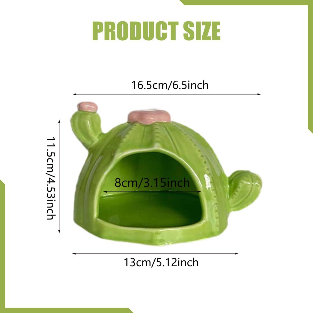 Keramik Hamster Futternapf Multifunktion Cartoon Kleintier Versteck Höhle für Kleintiere Ratten Zubehör