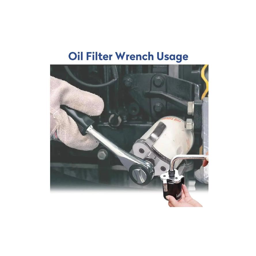3-Jaw Oil Strainer Wrench Secure Grip 3 Jaw Oil Strainer Wrench Sturdy Duty Rust Resistant for Mechanics