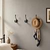 Alloy Double Hook Wall Mounted Coat and for Bathroom Kitchen Entryway