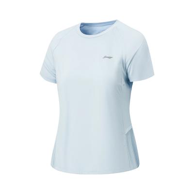 Li Ning Laufserie Rundhals Einfarbig Einfach Kurzarm Raglan T-Shirt Damen Oberteile ATSW466-2