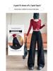 Rhinestone Wide-Leg Women's Jeans: Fashionable, Slimming, Versatile, Floor-Length Pants for Spring and Autumn